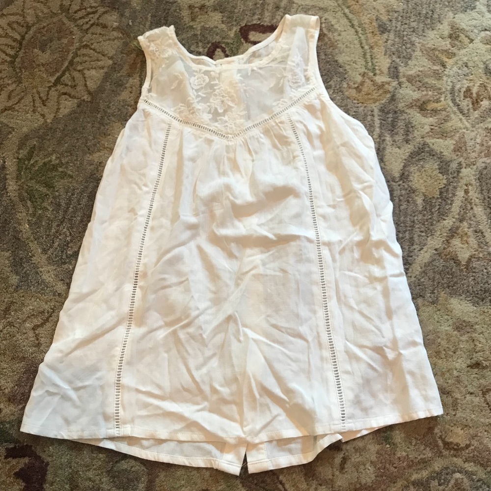 White lace tank top from Abercrombie&Fitch